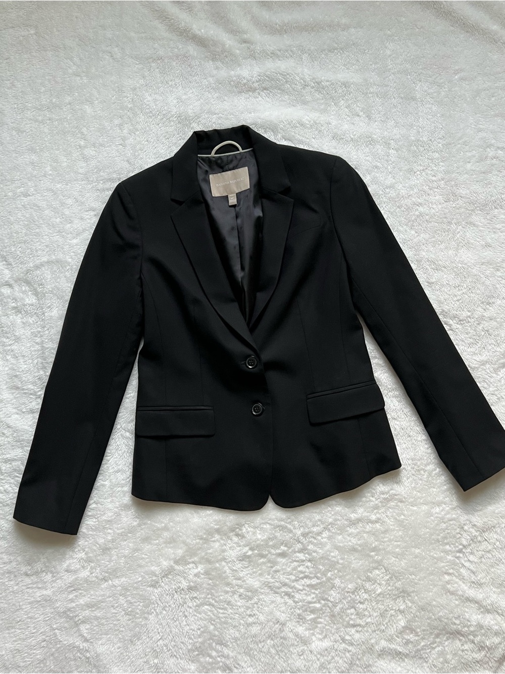 Banana Republic Black Tailored Two-Button Blazer